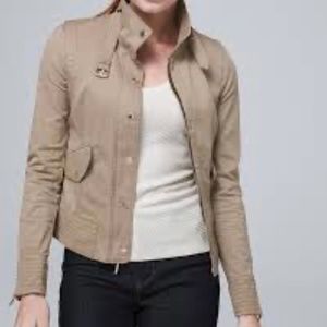 NWOT White House Black Market Crop Military Jacket - Petite 0